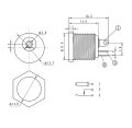 5.5X2.1Mm DC Power Socket Plug Jack DC Konektor Bulat Lubang Sekrup Mur Antarmuka Panel Mounting DC022 5.5-2.1 soket DC Socket Dc. 