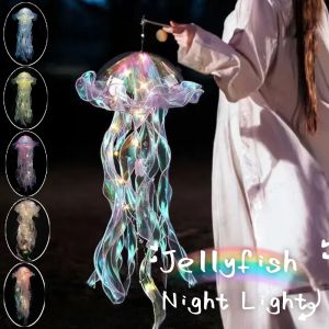 1-5pcs Jellyfish Lamp Jellyfish Atmosphere Night Light Button Battery Hanging Ceiling Lantern Creative Jellyfish lantern Photo