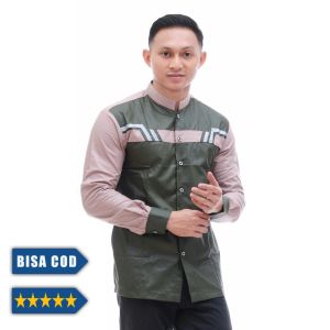 Baju Koko Pria Dewasa Modern Lengan Panjang Terbaru