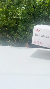 Hộp 6 Ly Trà Sữa Sinh Tố Lùn Dạng Loe Thủy Tinh Miệng Rộng Sọc Dọc 355ML Deli Y5840-1A