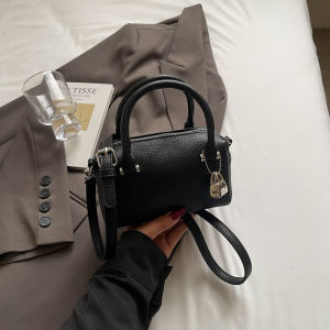 Purple Lychee Pattern Crossbody Bag Womens Handbag Stylish Versatile Summer 2025 Trendy Handheld Bowling Bag Fashionable