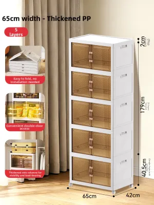 Storage Organizer Cabinet for Home Large Capacity Foldable