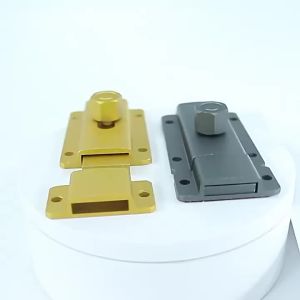 Premium Non Perforated Aluminum Alloy Door Latch Anti-Theft Hardware Door Lock Buckle Durable Safety Door Latch Accessories