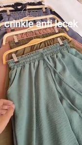 Promo Celana Wanita Celana Kulot Crinkle Airflow Premium Fs2 Jumbo Bb 40-80 Kg Tali Serut Terlaris