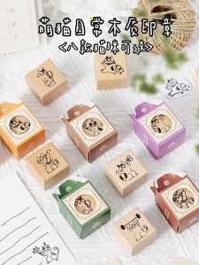 ตัวปั๊มการ์ตูนน่ารัก ตัวปั๊มตกแต่งไดอารี่ Little Cat ตัวปั๊มสไตล์เกาหลี ตัวปั๊มลายแมว สแตมป์ตกแต่ง Stamp