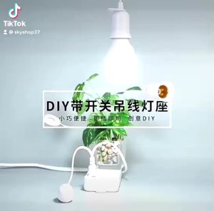 10m Extension Cord Lamp Holder with Switch LED Bulb Extension Light Socket Tricolour E27 Bulb 6500k Bulb