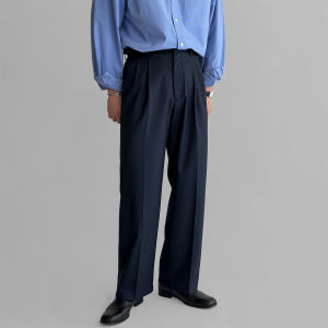 DAVID&ME | Luxury Commute Style Summer Loose Straight Wide Leg Trousers