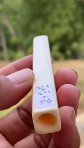 once pipa gg asli lokal model kotak semilengkung panjang 9cm bening mulus