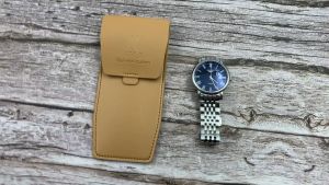 Pouch Jam Tangan Kulit Case Watch Kulit Asli Untuk Travel Watch Storage