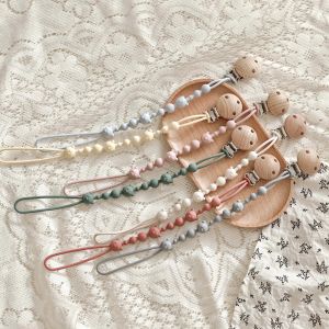 1/4PSC Soothing Pacifier Anti-chain Baby Stroller Teether Anti-loss Chain Baby Silicone Pacifier Clip Toy Biting Glue Lanyard