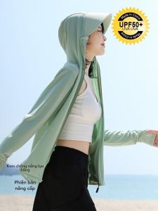 Áo Chống Nắng Bằng Lụa Băng Mùa Hè Mới 2025 Cho Nữ Áo Khoác Ngoài Mỏng Thoáng Khí Chống Tia UV Đi Xe Đạp Áo Khoác Ngoài Thường Ngày