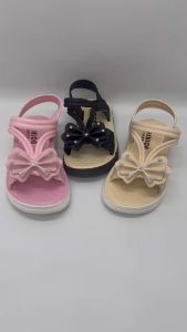 A33+2 IMPORT Sandal Anak Perempuan Sandal Pesta Pita Fashion Flat Lembut Termurah Bahan Karet Ukuran 24-35
