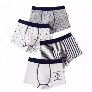 4-Pack Boys Underwear A-Class Seamless Cartoon Boxer Briefs 95% Cotton Soft Breathable Kids Underpants For Toddler