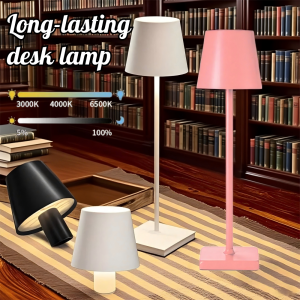 LED Touch Desk Lamp 3 Level Dimmable Wireless USB Rechargeable Night Light for Room Study Office