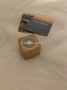 Kknar Wooden Portable Mini Bluetooth Speaker Wireless Camping Outdoor Simple Design Retro Bass Heavy Duty Compact Soundbox