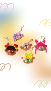 Gantungan kunci/ kunci pipe cleaner/gantungan kunci kawat bulu/gantungan kunci lucu/gantungan kunci gemoy