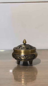Tempat Bakar Dupa Incense Burner Motif Qilin Bahan Kuningan