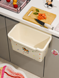 2025 New Kitchen Waste Bin Hanging Type No Cover Household Garbage Can Square Shape Plastic Material for Kitchen And Bathroom