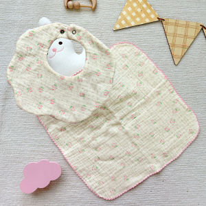 Pure Cotton Muslin Baby Bibs Ins Style Baby Bandanas Cotton Gauze Feeding Bibs for Infants And Toddlers