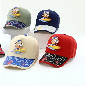 Cartoon Surf Bear little hat boy and girl baseball cap children sun protection hat children baseball cap multicolor