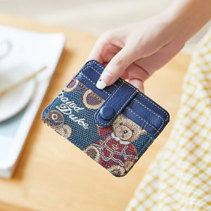 Card Holder Womens Small Womens Exquisite High-End Card Wallet Integrated Ultra-Thin Small Card Holder Cute South Korea Card Holder Wallet