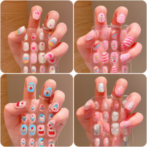 Childrens Nail Stickers Girls Wearable Non-toxic Odorless Detachable Cartoon Safe Waterproof Nail Art Toys for Kids
