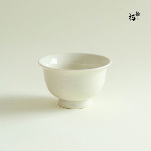 Retro Ceramic Tea Set High Foot Tea Cup Dust-Free Wood Ash Glazed Handmade Tea Drinking Cup for Home Use And Gongfu Tea