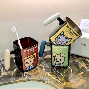Cartoon Boys and Girls Tooth Cup Couple Home Good-looking Cute Student Dormitory Gargle Cup Internet Celebrity Water Cup