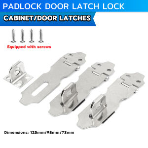 E.B. Safety Hasp Latch Lock Stainless Steel Cabinet/Door Latches with Screws