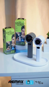 Remax Fan High-speed Handheld RS-SF10 - พัดลมมือถือ ลมแรง 120 ระดับ มีจอ LED พกพาสะดวก