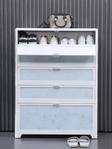 Modern Simplicity Aluminum Alloy Outdoor Doorstep Waterproof Sun Protection Glass Storage Shoe Cabinet Home Balcony Organizer