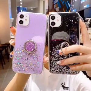 CASING SAMSUNG GALAXY A54 5G GLITER BENING CLEAR SILIKON FREE TALI RING STANDING HP POPSOCKET MOTIF KUPU KUPU SOFT CASE HANDPHONE
