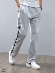 กางเกงผู้ชายกางเกงกีฬาลำลองผ้าฝ้ายแท้คุณภาพดีราคาถูกกางเกงลายปักสองกระเป๋าซิปเอวยางยืด️