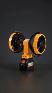 Bosca Double-Headed Portable 2x5 Inch Fan DC 21V Rechargeable 3 speeds Fan With 19500mAH Battery COD
