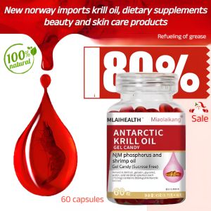 【A must-have for the whole family】Norwegian Krill Fish Oil Omega-3 High Purity Salmon Oil Upgraded Version Protects The Heart And Brain And Fights Fatigue. A Savior For Late Night Overtime Party. Buy 4 Get 1 Free Genuine Product挪威磷虾鱼油