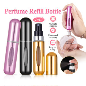 5ML Mini Perfume Bottle Travel Portable Cosmetic Bottle Refillable Empty Spray Bottle Self Pump Leakproof Spray Perfume Bottles Travel 香水分装瓶
