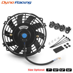 7/10/12/14 Inch 12V 80W 2100RPM Car Air Conditioning Electronic Radiator Cooling Fan Blade Electric Cool Mounting Kit