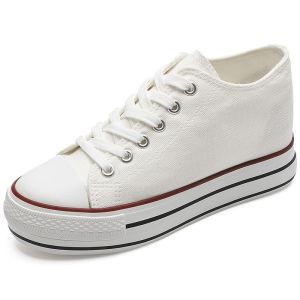 5.5 CM Sepatu Kanvas Wanita Sepatu Wedges Meningkatkan Sepatu Wanita Sepatu Bernapas shoes