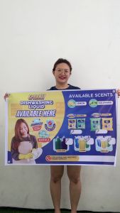 Tarpaulin for Dishwashing Liquid Store - 3x2 FT with eyelets