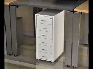 Metal Drawer Cabinet with Lock 3/5/6L Unit-Minimalist Home Office Drawer File Metal Drawer Organizer Storage Cabinet