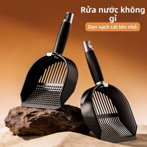 REYOSAP | Xẻng Hót Phân Mèo 2 trong 1 Inox