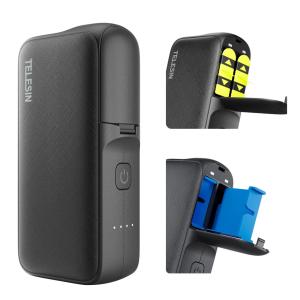 TELESIN Power Bank For GoPro 5 6 7 8 9 10 11 Battery And Charger For Phone And Other Electronic Devices On The Go