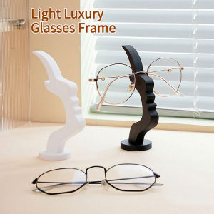 Creative Human Side Face Glasses Holder Minimalist Desktop Eyeglass Stand for Sunglasses Reading Glasses Home Office Desk Decor