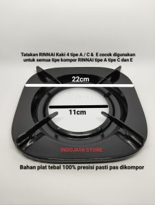 TATAKAN TUNGKU KOMPOR GAS RINNAI KAKI 4 BERGERIGI CAT BIASA ANTI KARAT