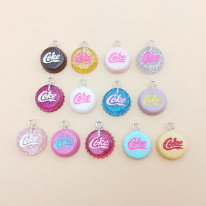 10 Chiếc Lấp Lánh Nhựa Hạt Charm Mặt Sau Dẹt 16 Mm Cho DIY Làm Đồ Trang Sức-Bông Tai Vòng Cổ Móc Khóa Mặt Dây Phụ Kiện