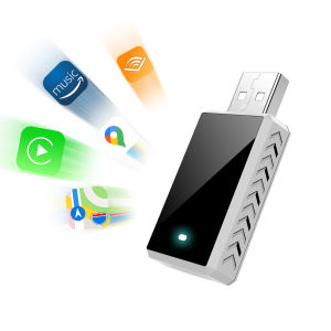  2 in 1 AI Box Smart Mini Adapter Wired to Wireless Carplay Android Auto Compatible with 99% of Cars Plug and Play