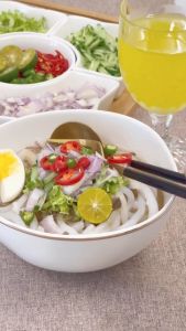 LUNA [Fruity Serveware Set] Hari Raya Haji Nasi Lemak Platter Fruit Basket Snack Plate Ceramic Appetizer Kitchenware With Tray and Handle