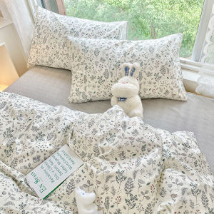 Pure Cotton Pillowcases 48cmx74cm Princess Style Floral Print Pair of Single Person Bedding Covers All Seasons Universal