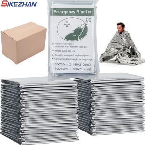 1-3PCS Windproof Waterproof Foil Thermal Emergency Blanket Survival Gear First Aid Military Rescue Kit for Camping Outdoor250