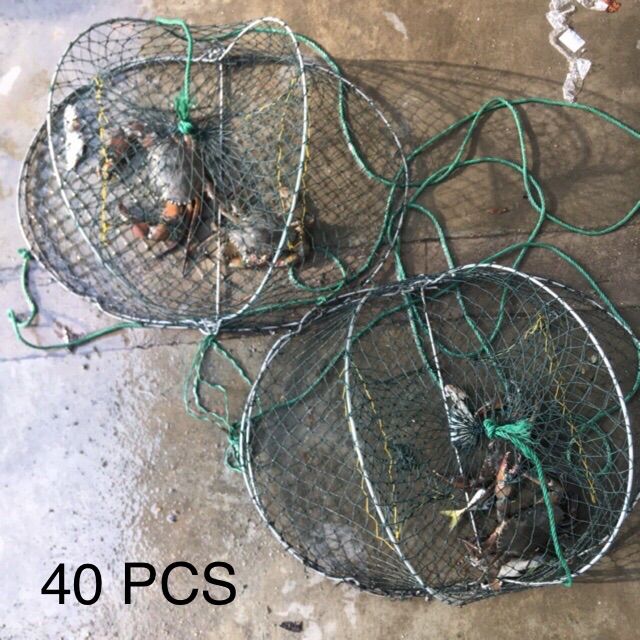 40PCS Bubu Ketam / Bento Ketam 螃蟹笼 Foldable Crab Cage Trap Net
